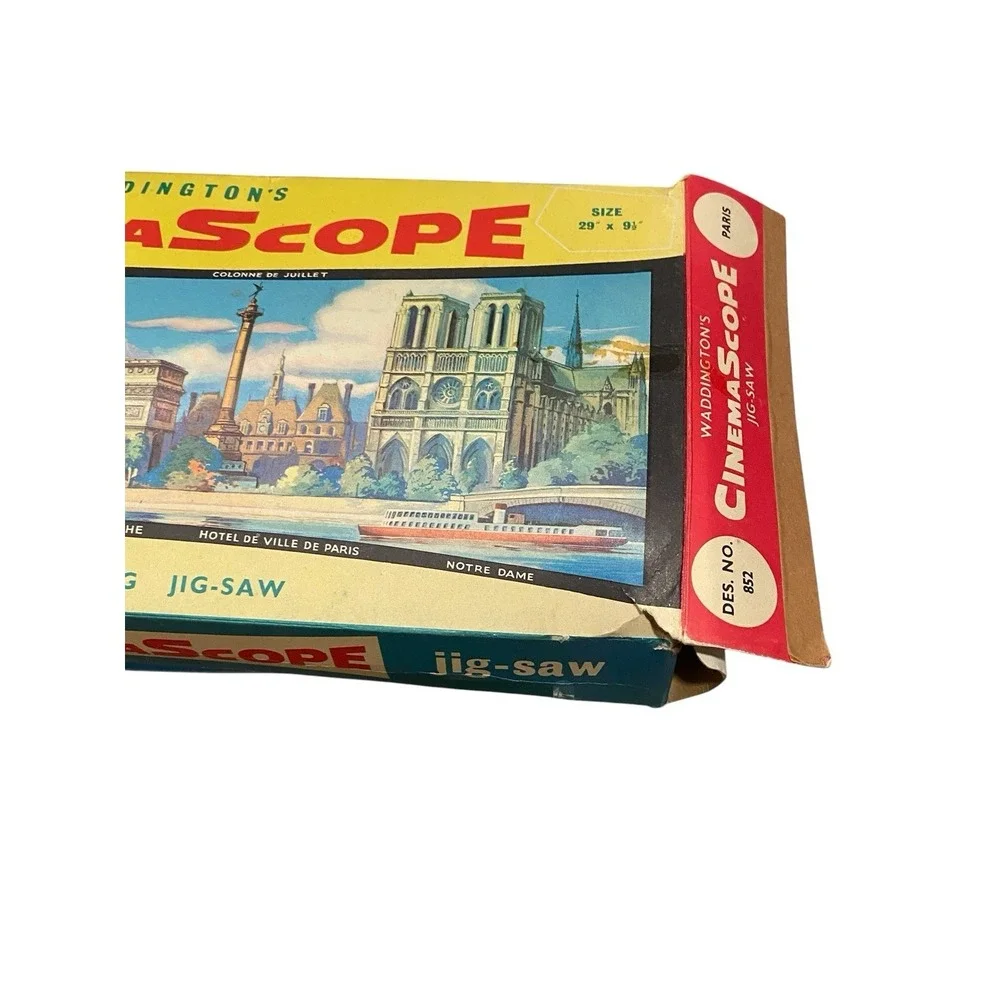 Vintage Waddingtons CinemaScope Paris Jigsaw Puzzle Untested 60's